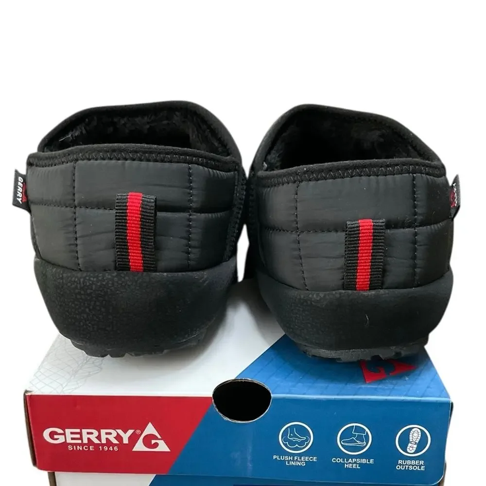 Gerry Men’s Black Quilted Slip-Ons Collapsible Heel Size 9 NEW NIB